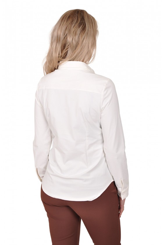 Travelstof blouse Amy offwhite