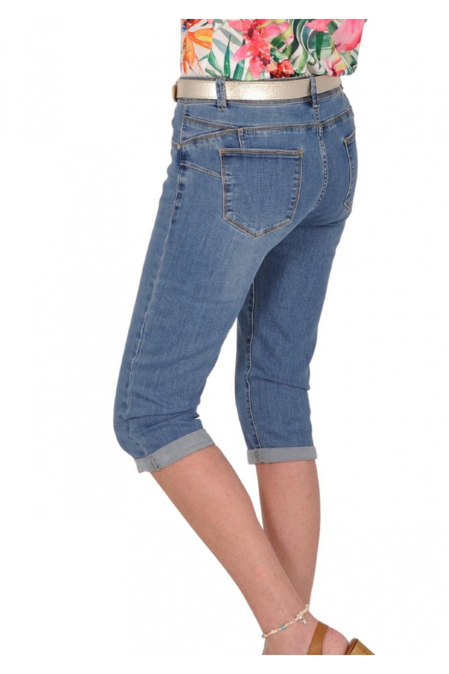 Norfy push up stretch jeans Capri Norfy