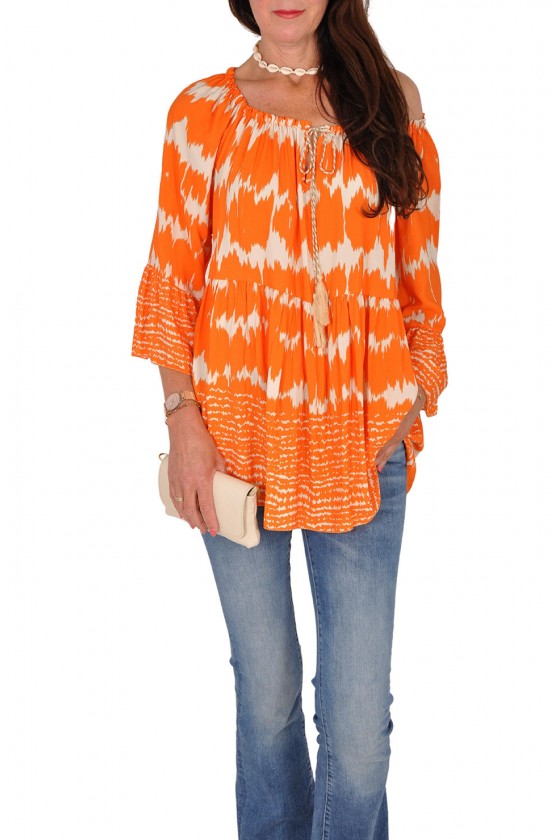 Bohemian blouse Peaches oranje