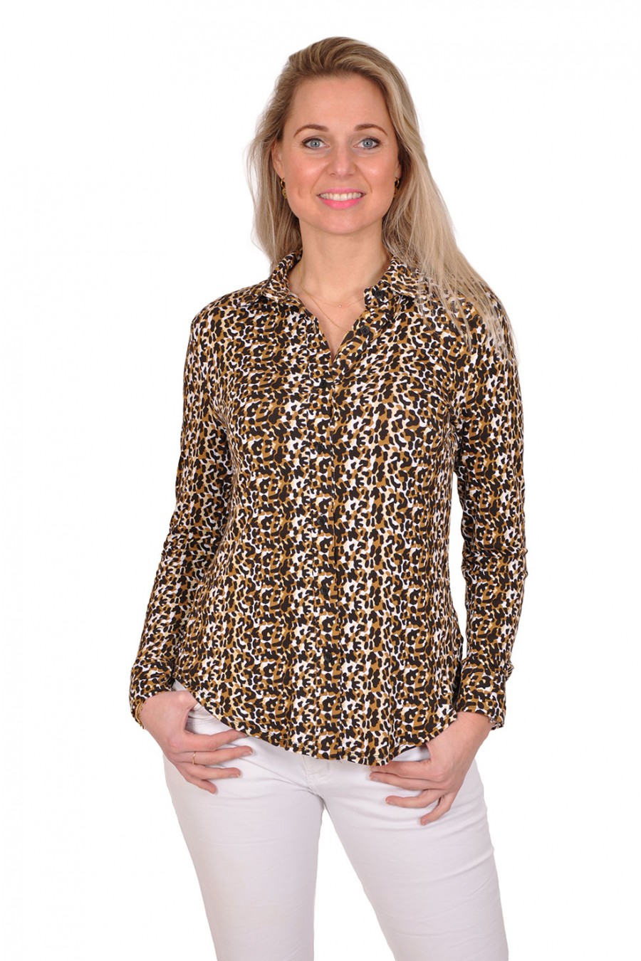 Stretch blouse Leopard Mooij