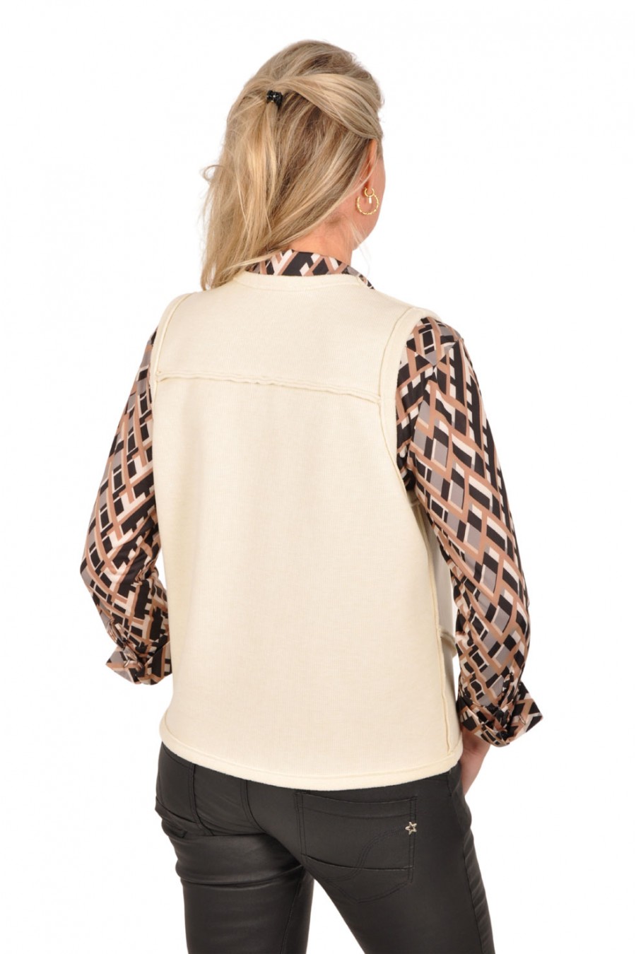 Soft gilet reversible creme Italia Moda