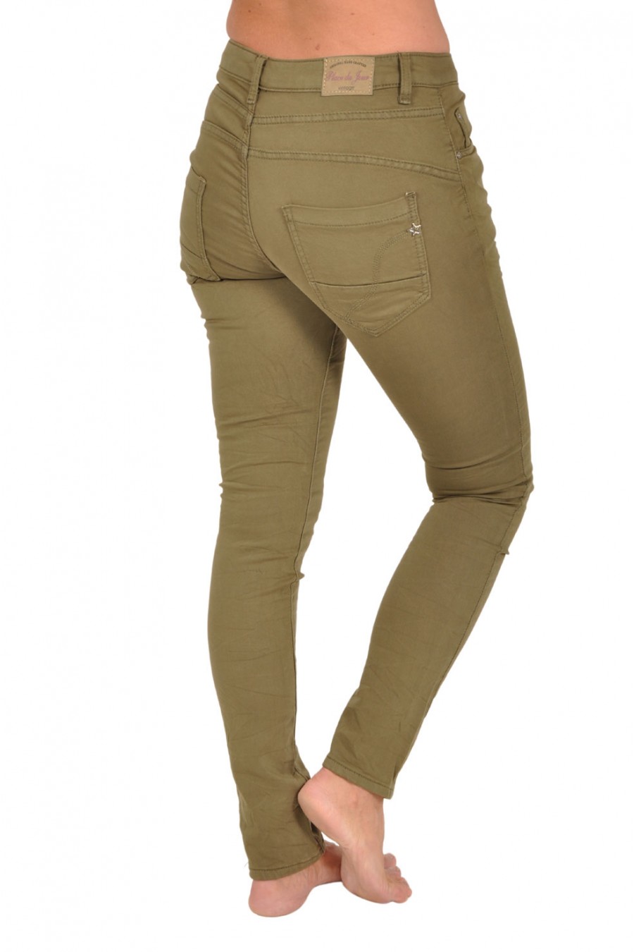 Jogjeans Place du Jour groen knoopsluiting Place du Jour