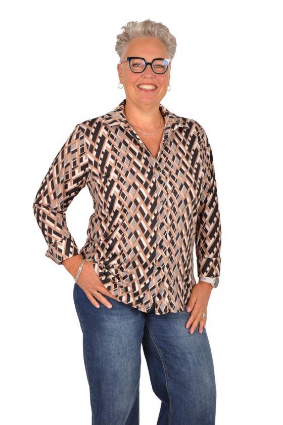 Blouse met dubbele manchet Karen Savinni