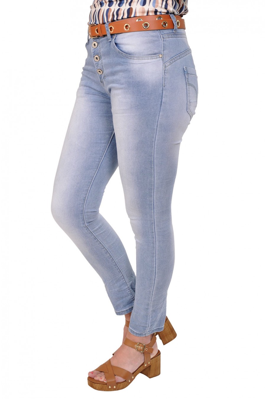 Jogjeans Place du Jour lichtblauw N knoopsluiting Place du Jour Jogjeans Place du Jour lichtblauw N knoopsluiting Place du Jour