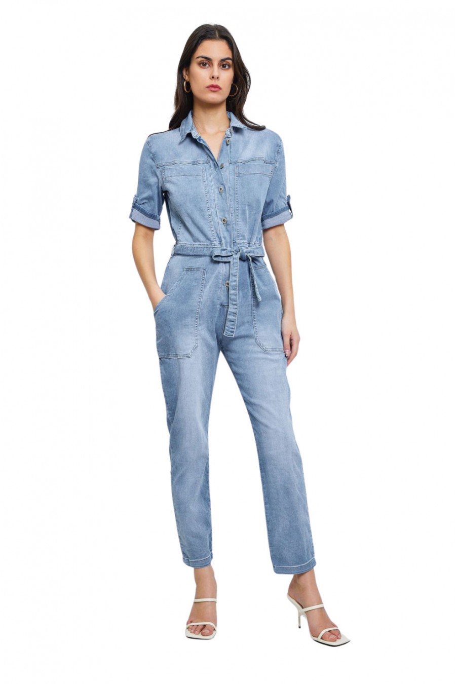 Jogjeans Place du Jour Jumpsuit lichtblauw Place du Jour Jogjeans Place du Jour Jumpsuit lichtblauw Place du Jour