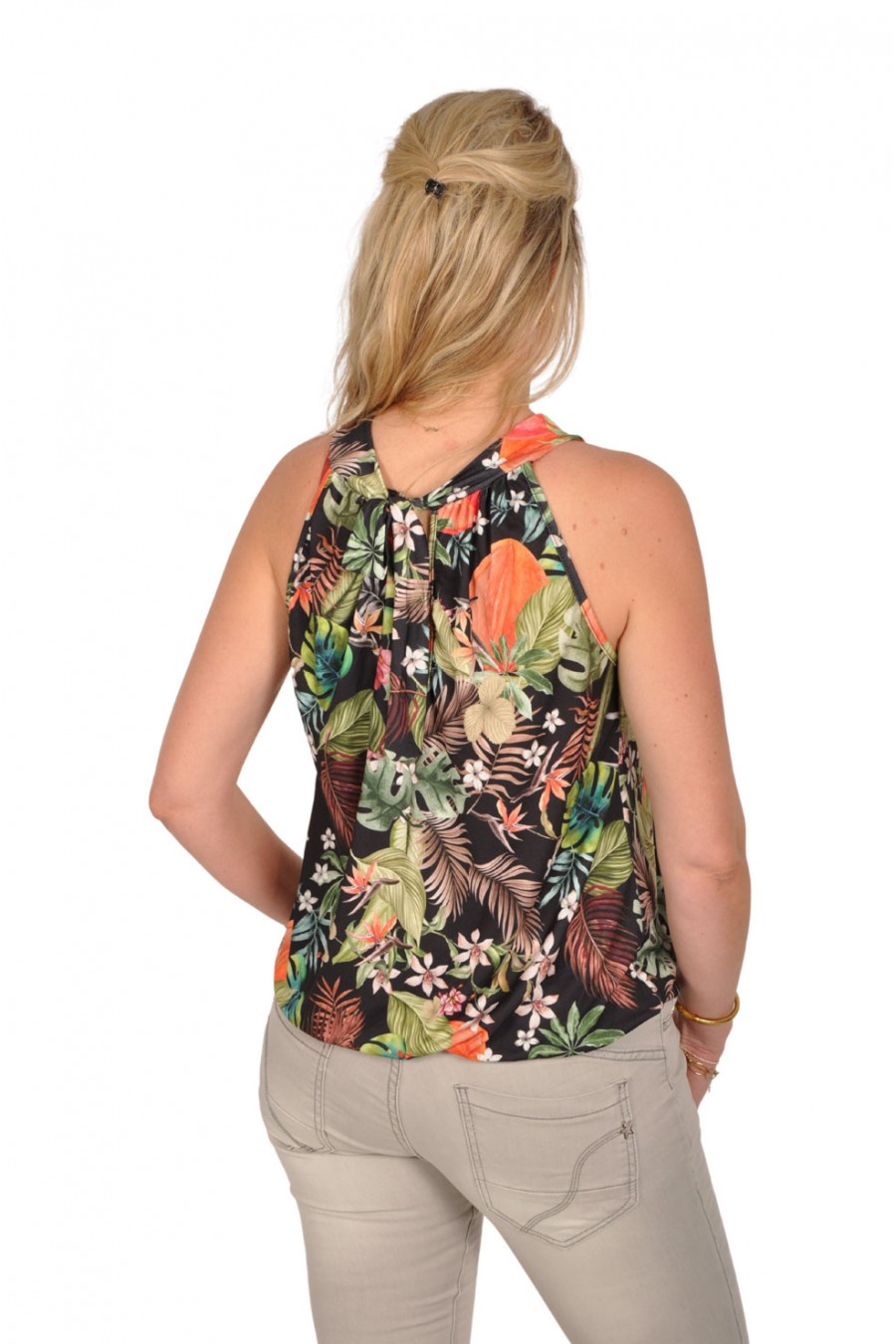 Musthaves by Elja travelstof haltertop Tropics Musthaves By Elja