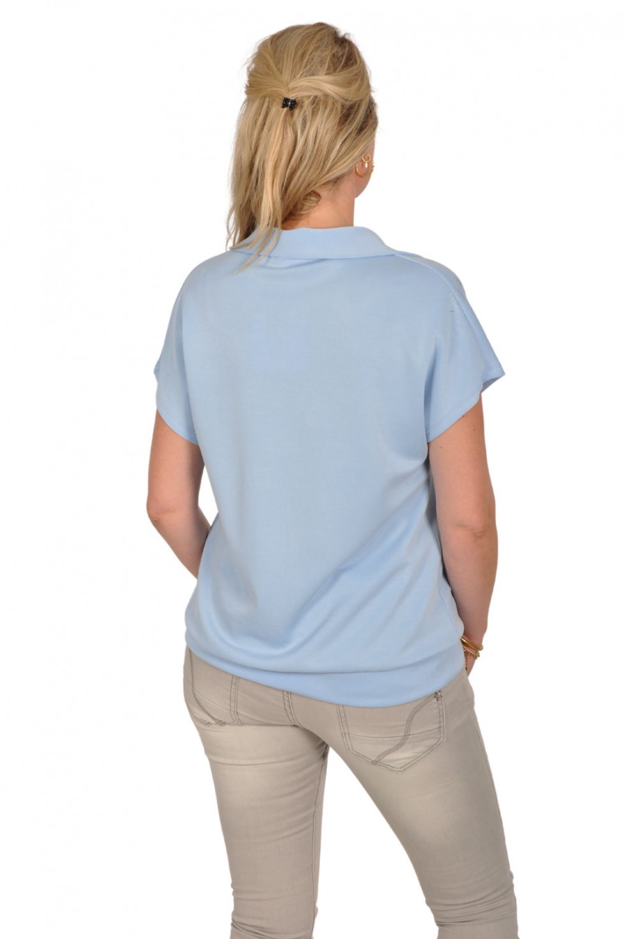 Mooij ultra soft polo pearl blue Mooij