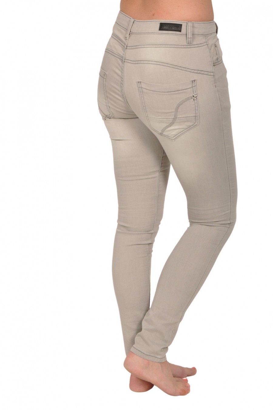 Jogjeans Place du Jour lichtgrijs knoopsluiting Place du Jour
