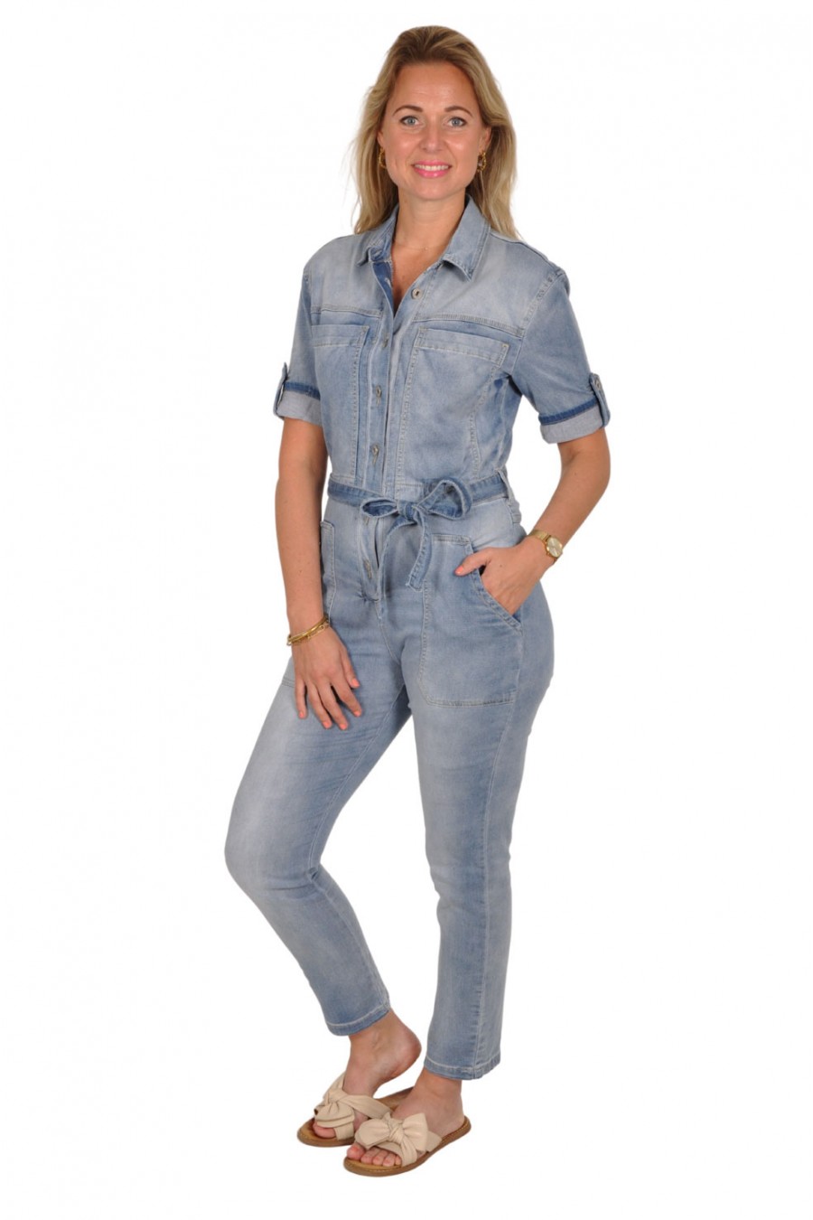 Jogjeans Place du Jour Jumpsuit lichtblauw Place du Jour Jogjeans Place du Jour Jumpsuit lichtblauw Place du Jour