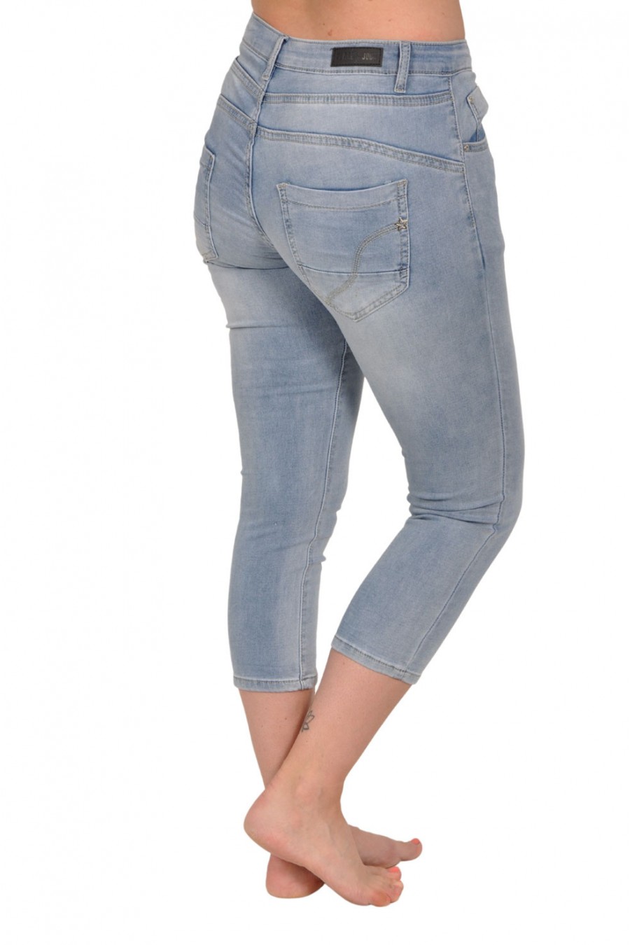 Capri jogjeans Place du Jour lichtblauw knoopsluiting Place du