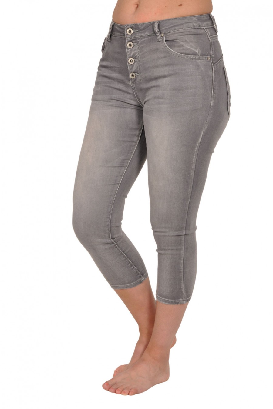 Capri jogjeans Place du Jour grijs knoopsluiting Place du Jour Capri jogjeans Place du Jour grijs knoopsluiting Place du Jour