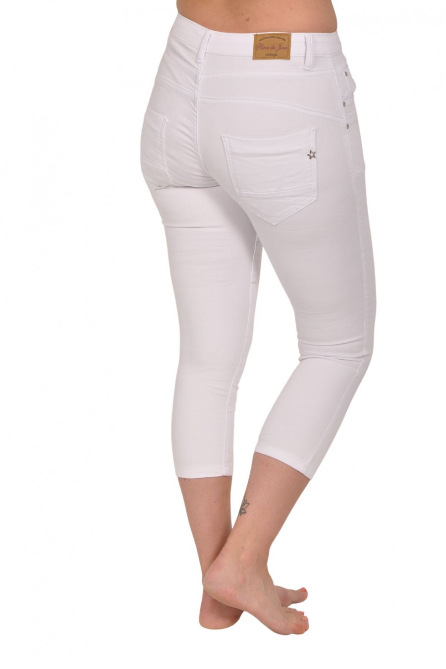Capri jogjeans Place du Jour wit ritssluiting Place du Jour