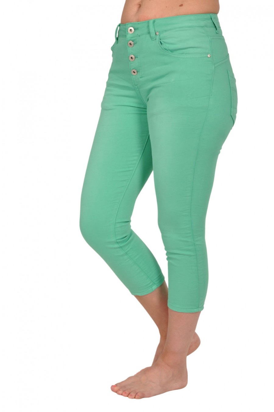 Capri jogjeans Place du Jour summer green knoopsluiting Place