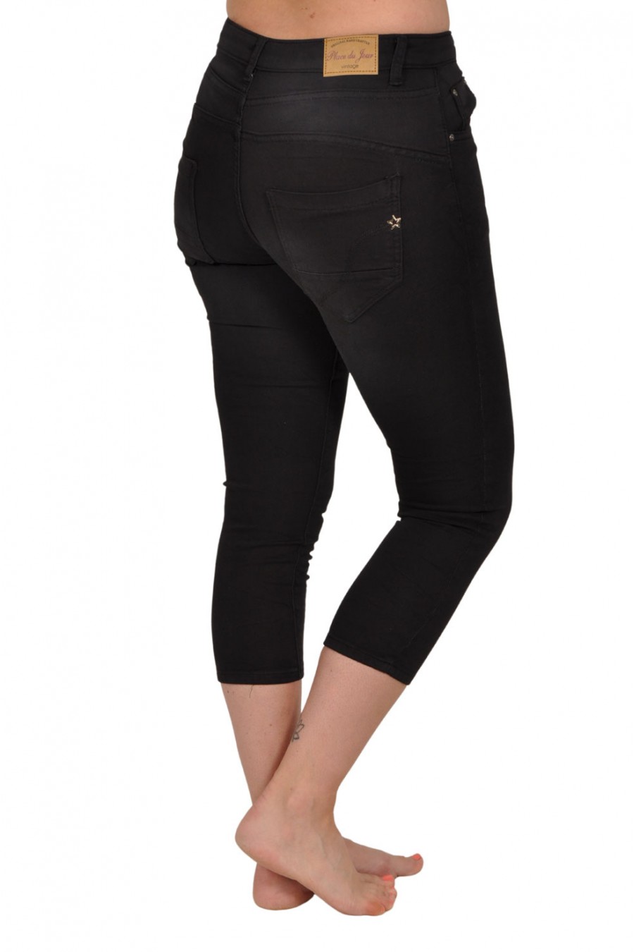 Capri jogjeans Place du Jour zwart ritssluiting Place du Jour