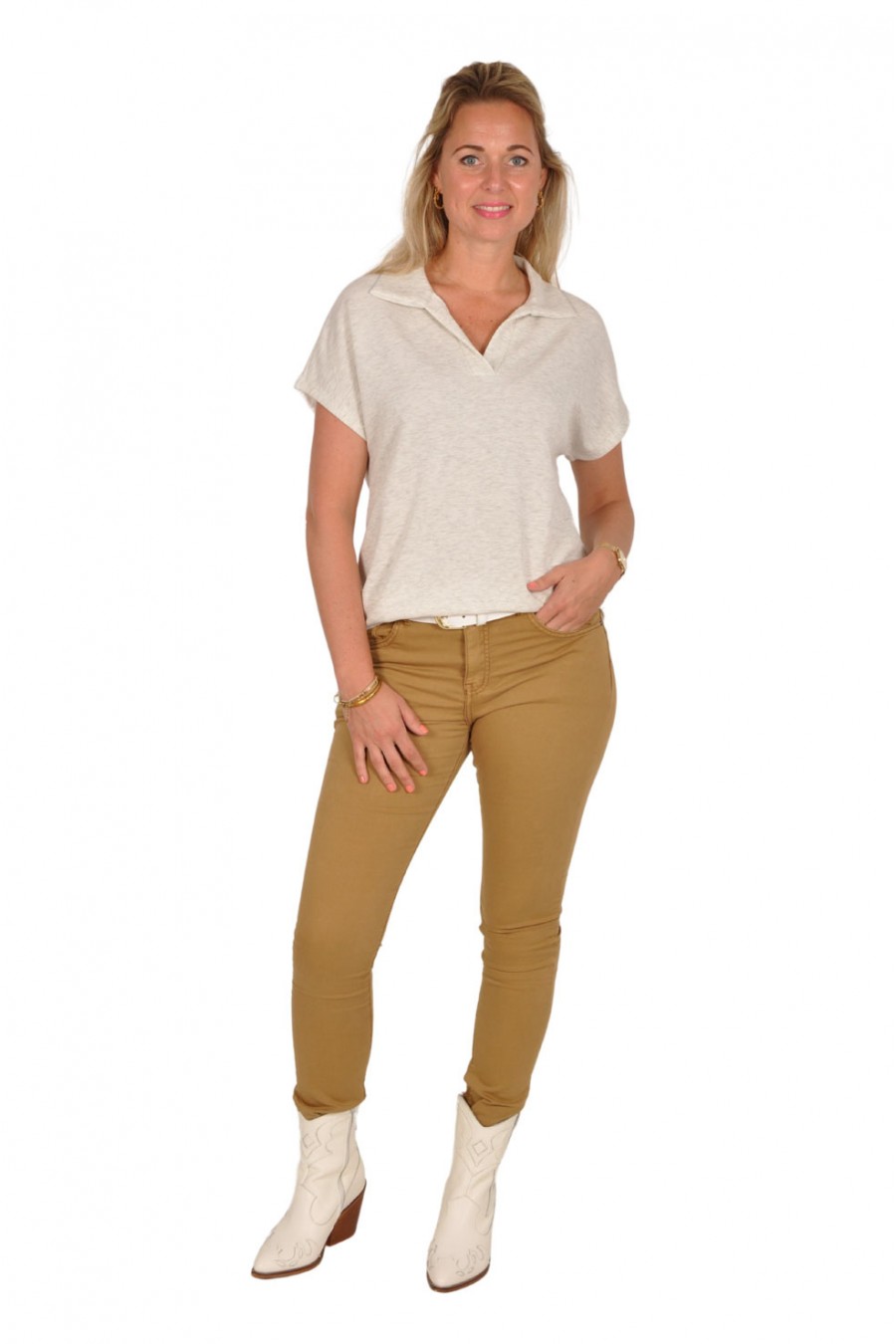 Mooij ultra soft polo grijs melee Mooij
