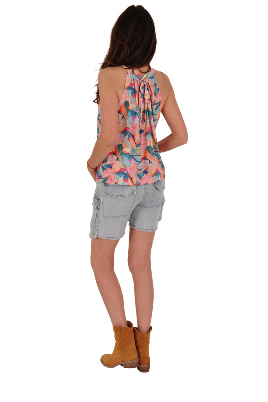 haltertop Leaves multi Italia Moda