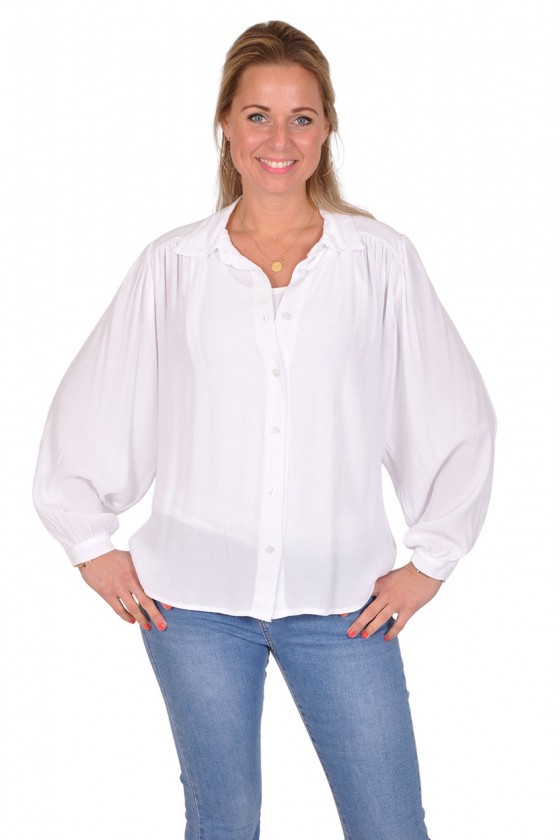 Gemma Ricceri losjes vallende blouse Cindy wit
